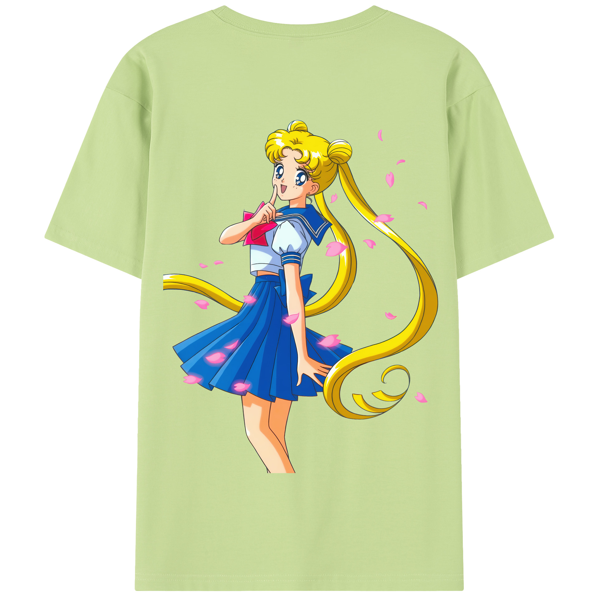 （画像用） 美少女戦士セーラームーン 愛野 美奈子 あいの みなこ Sailor Moon Aino Minako 綿100％半袖Tシャツ（背面プリント）